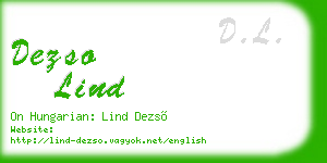 dezso lind business card